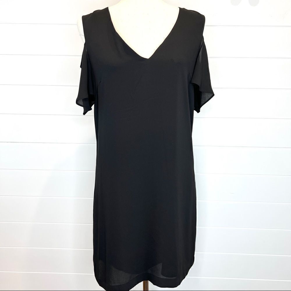 NWOT BCBGMAXAZARIA black Azria Kia Cold Shoulder Dress 4